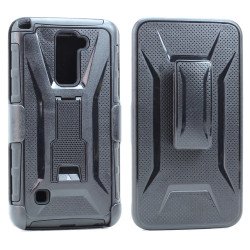 LG Stylus 2 K520, LG G Stylo 2 LS775 Armor Holster Combo Belt Clip Case (Black)